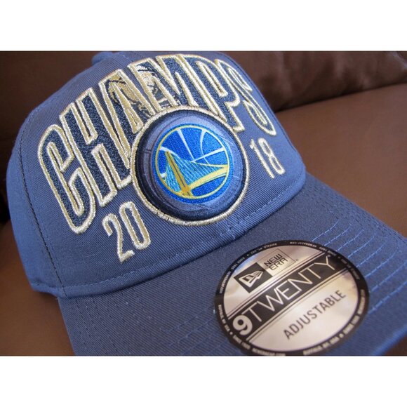 Golden State Warriors 2018 Champs New Era 9TWENTY Strapback Cap Hat _ champions - Picture 1 of 7